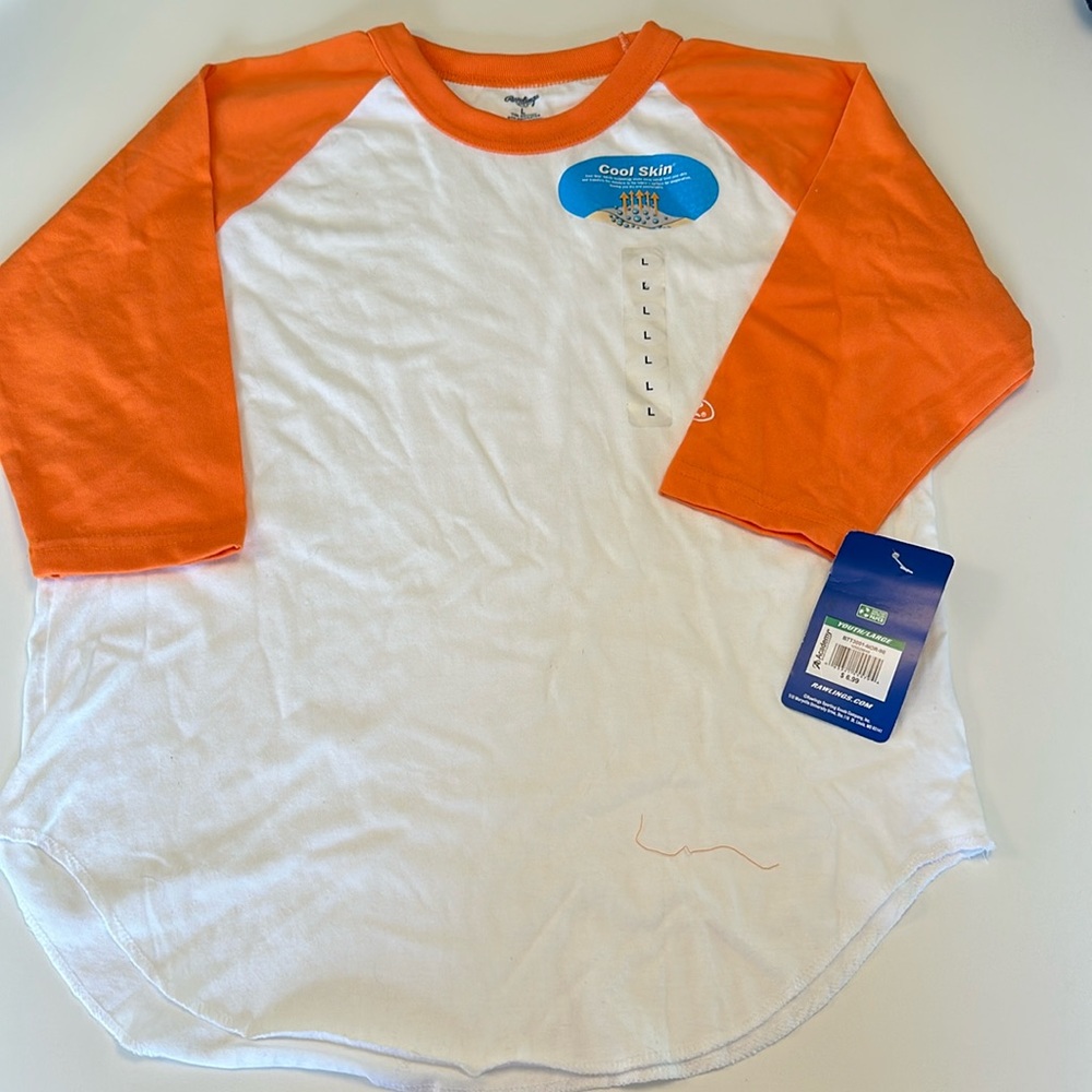 NWT youth large 3/4 sleeve cotton baseball shirt